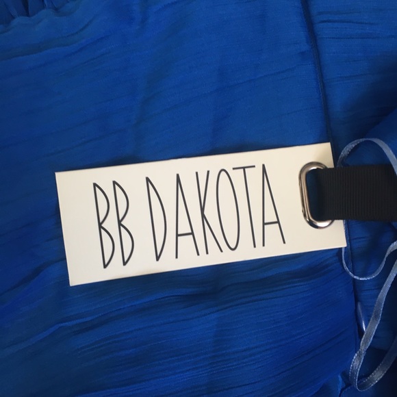 NWT B.B. Dakota pleated crinkle crisscross dress 6 - Picture 7 of 7